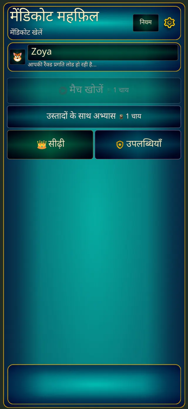 The home screen in Hindi